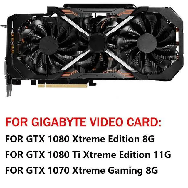 Alt view image 3 of 7 - Graphics Card Cooling Fans Suitable for Gigabyte AORUS GTX 1080 1080ti 1070 Xtreme Series Desktop 95mm T129215BU 95mm 12V 0.55A 4Pin Video Card Cooler Fans GPU Fan
