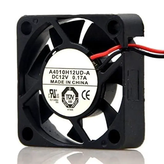Alt view image 2 of 5 - A4010H12UD-A 12V 0.17A 4CM 4010 2-Wire Fan for VCR Miniature Cooling Device Fan