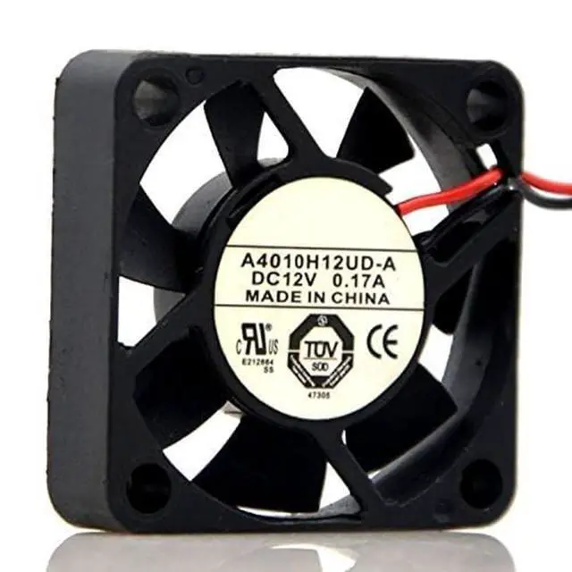 Alt view image 4 of 5 - A4010H12UD-A 12V 0.17A 4CM 4010 2-Wire Fan for VCR Miniature Cooling Device Fan
