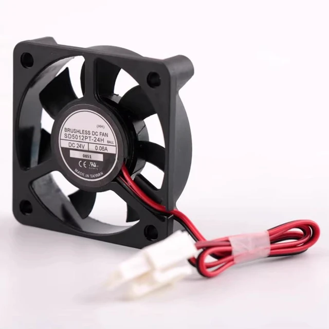 Alt view image 6 of 7 - SD5012PT-24H 5cm 5010 DC 50X50X10mm 24V 0.06A Inverter 2-Wire Cooling Fan