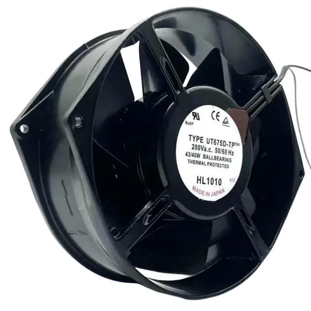 Alt view image 2 of 7 - UT675D-TP 200V 43/40W All Metal High Temperature 172×150×55mm AC AXIAL Cooling Fan