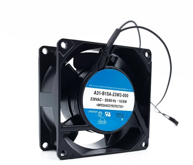 Alt view image 3 of 7 - A31-B15A-23W3-000 8cm 8038 230V Aluminium Frame Cooling Fan 2-Wire Cooling Fan