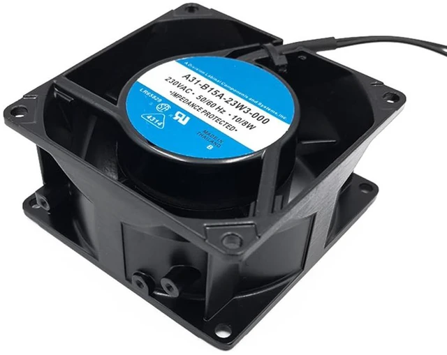 Alt view image 2 of 7 - A31-B15A-23W3-000 8cm 8038 230V Aluminium Frame Cooling Fan 2-Wire Cooling Fan