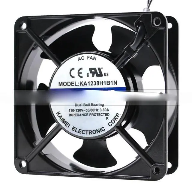 Alt view image 3 of 4 - KA1238H1B1N Server Square Fan 110-120V 0.3A 120X120X38mm AC Cooling Fan