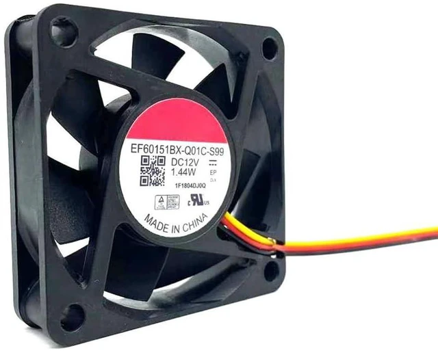 Alt view image 2 of 6 - EF60151BX-Q01C-S99 6015 Temperature Controlled 12V Mute Cooling Fan 1.44W 4-Wire Double Ball Bearing Cooling Fan