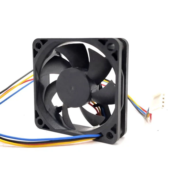 Alt view image 5 of 6 - EF60151BX-Q01C-S99 6015 Temperature Controlled 12V Mute Cooling Fan 1.44W 4-Wire Double Ball Bearing Cooling Fan