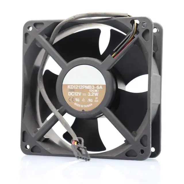 Alt view image 2 of 5 - KD1212PMB3-6A 12V 3.2W 12CM 12038 High Airflow 120X120X38MM 4-Wire Cooling Fan
