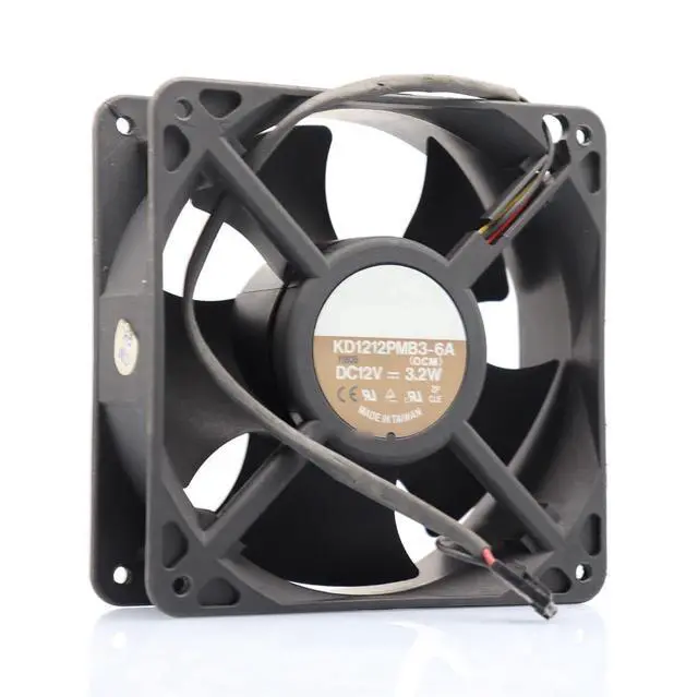 Alt view image 3 of 5 - KD1212PMB3-6A 12V 3.2W 12CM 12038 High Airflow 120X120X38MM 4-Wire Cooling Fan
