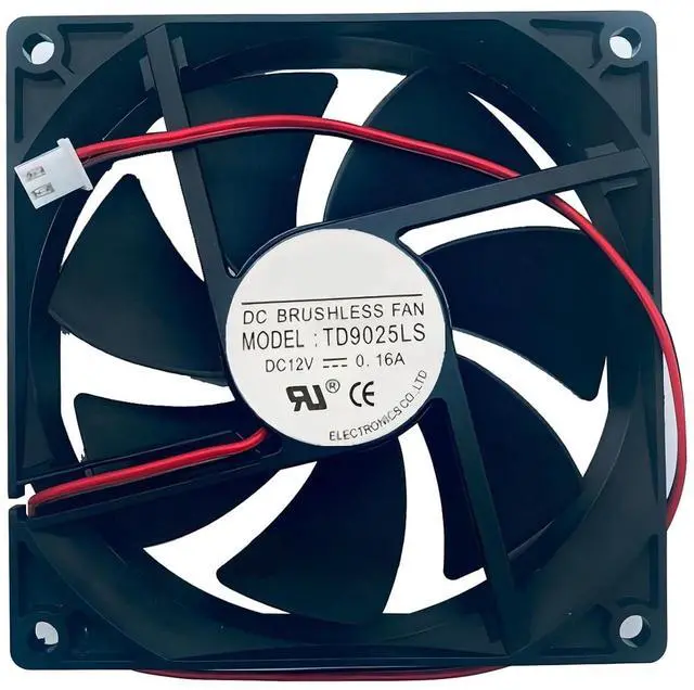 Main image of TD9025LS Wine Fridge Hotel Refrigerator, DC12V 0.16A 90x90x25mm, 2-Wire Cooling Fan 2Pin Computer Fan