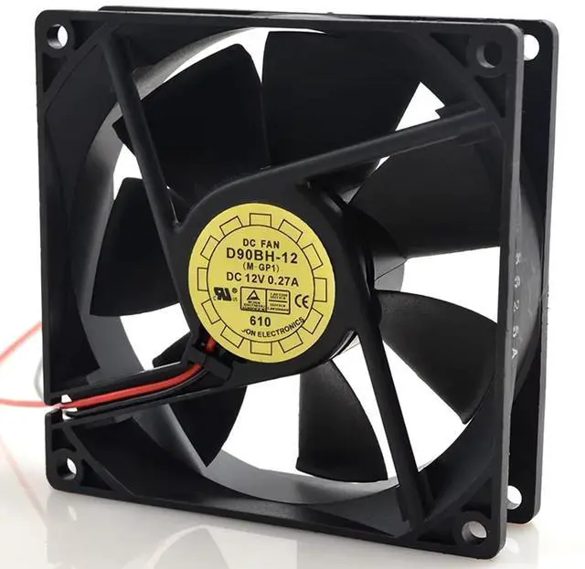 Alt view image 3 of 5 - 90MM D90BH-12 12V 0.27A 90X90X25MM 2 Wire Workstation Brushless Dc Cooling Fan 2 Pin 3600RPM Case