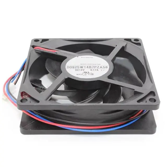 Alt view image 4 of 5 - Cooling Fan for D0925W14B7PZA58 DC14V 0.17A 9225 Waterproof Silent Cooling Fan 3-Wire 92×92×25mm