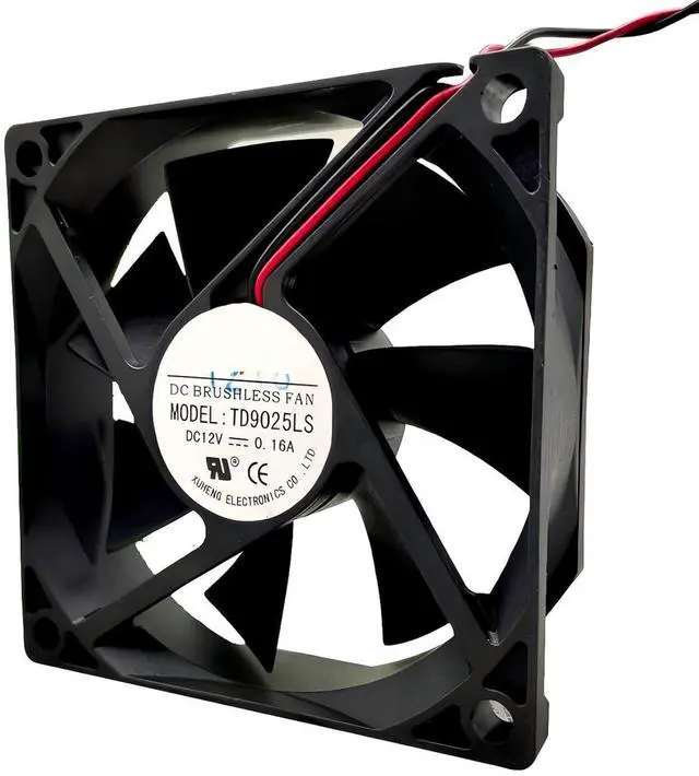 Main image of TD9025LS Wine Fridge Hotel Refrigerator, DC12V 0.16A 90x90x25mm, 2-Wire Cooling Fan