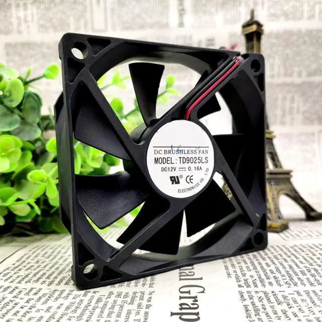 Alt view image 4 of 6 - TD9025LS Wine Fridge Hotel Refrigerator, DC12V 0.16A 90x90x25mm, 2-Wire Cooling Fan