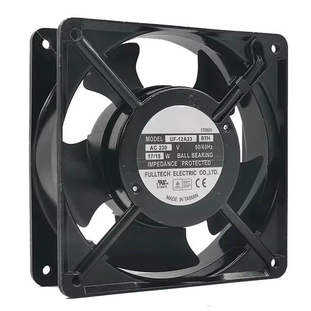 Alt view image 3 of 6 - UF-12A23 12cm 17/15w AC230V 12038 Silent Cabinet Heat Dissipation Cooler Cooling Fan 120 * 120 * 38mm 2pin