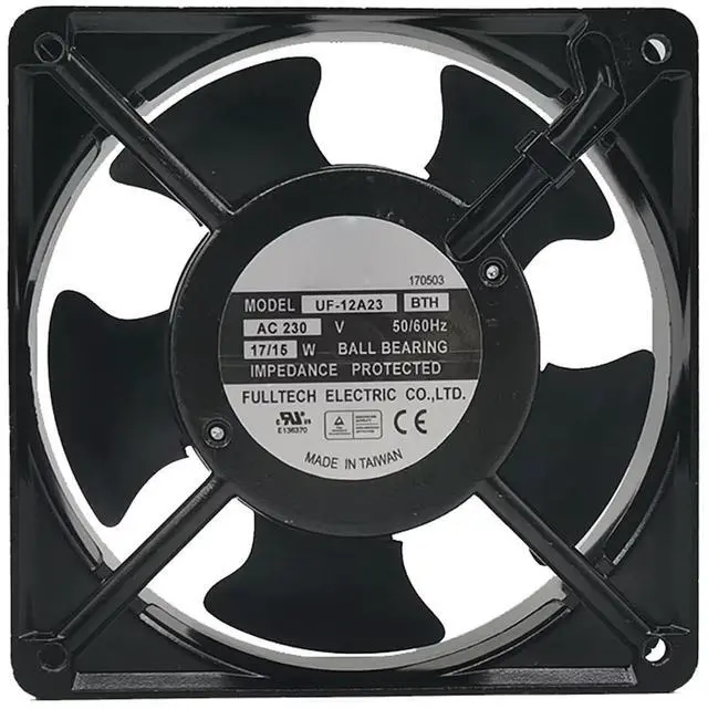 Main image of UF-12A23 12cm 17/15w AC230V 12038 Silent Cabinet Heat Dissipation Cooler Cooling Fan 120 * 120 * 38mm 2pin