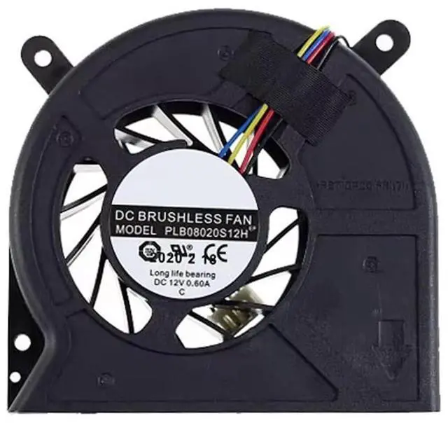 Main image of All-in-one CPU Cooling Fan for C3 Q51 Q52 Q5T Q7 PLB08020S12H PLB08020S12H 12V 0.6A 4-Wire Cooling Fan