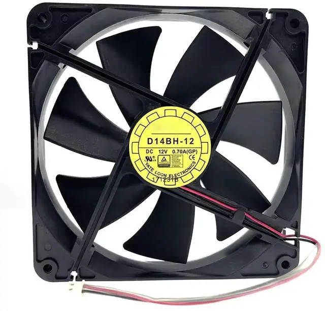 Main image of D14BH-12 140mm Cooling Fan 140X140X25mm High Speed 2500RPM DC 12V 0.70A Server Cooling Fan