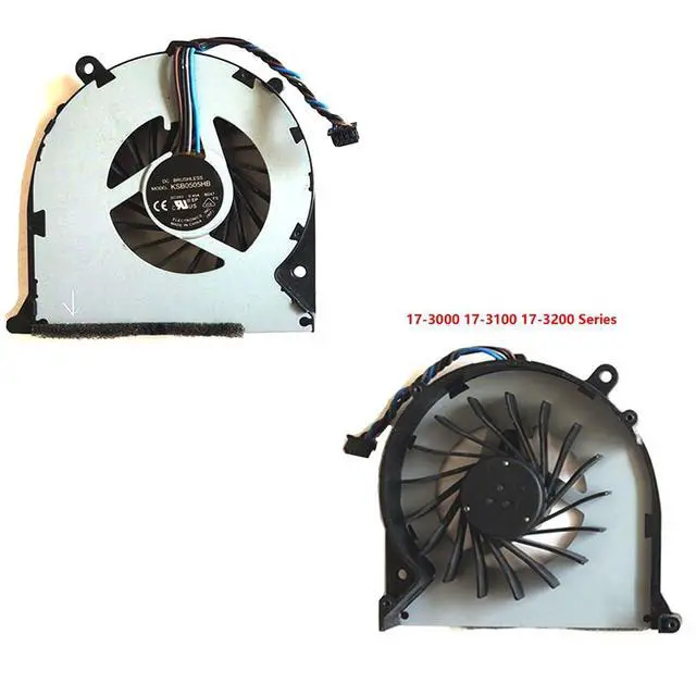 Alt view image 4 of 6 - CPU Cooling Fans Suitable for HP Envy 17-3000 17-3100 17-3200 Series Laptop Cooler Fan 5V 0.40A 4PIN Model: KSB0505HB-BD47 + KSB0505HB-BD48 665908-001 (Fan A)
