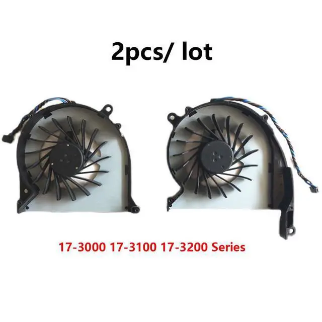 Alt view image 2 of 7 - CPU + GPU Cooling Fans Suitable for HP Envy 17-3000 17-3100 17-3200 Series Laptop Cooler Fan 5V 0.40A 4PIN Model: KSB0505HB-BD47 + KSB0505HB-BD48 665908-001 (Fan C)
