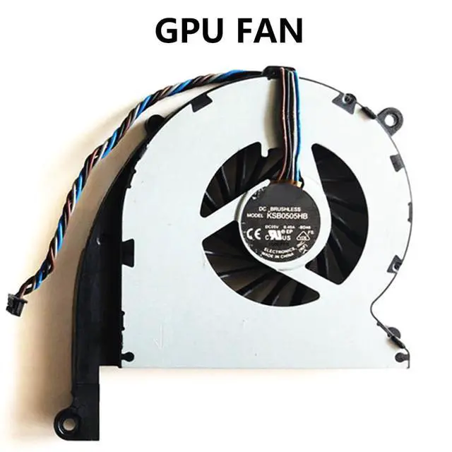 Alt view image 7 of 7 - CPU + GPU Cooling Fans Suitable for HP Envy 17-3000 17-3100 17-3200 Series Laptop Cooler Fan 5V 0.40A 4PIN Model: KSB0505HB-BD47 + KSB0505HB-BD48 665908-001 (Fan C)