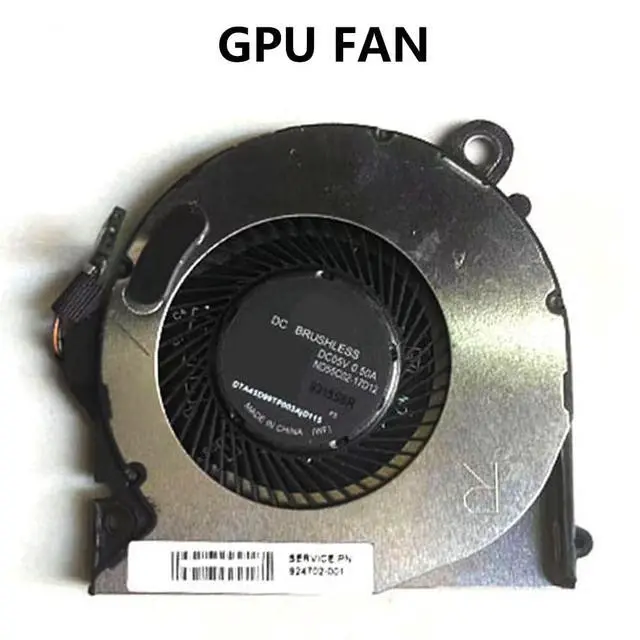 Alt view image 7 of 7 - CPU + GPU Cooling Fans Suitable for HP Elite X2 1013 G3 12-C TPN-Q184 Series Laptop Cooler Fan 5V 0.5A 4 PIN ND55C02-17D13 7Z28FPR + ND55C02-17D12 7Z29FPR P/N: 924702-001 (2PCS)