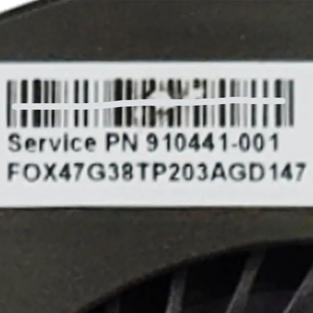 Alt view image 3 of 7 - CPU Cooling Fans Suitable for HP Omen 2 Plus 17-W TPN-Q174 Series 17-W010NG W043DX W102NL W102NS W103NF W119TX W205TX W206TX Laptop Cooler Fan 5V 4 PIN P/N: 910441-001 + 862954-001 (CPU)