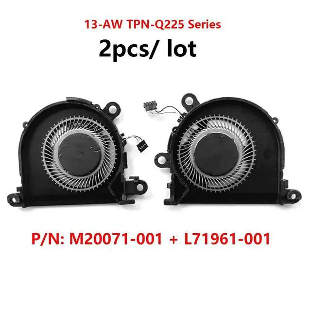 Alt view image 2 of 7 - CPU + GPU Cooling Fans Suitable for HP Spectre x360 13-AW TPN-Q225 Series 13-AW2042TU 13-AW0091NA 13-AW0023DX 13-AW0003DX 13-AW0013DX 5V 0.5A 4 PIN ND55C03-19C06 + ND55C03-19C07 (2PCS)