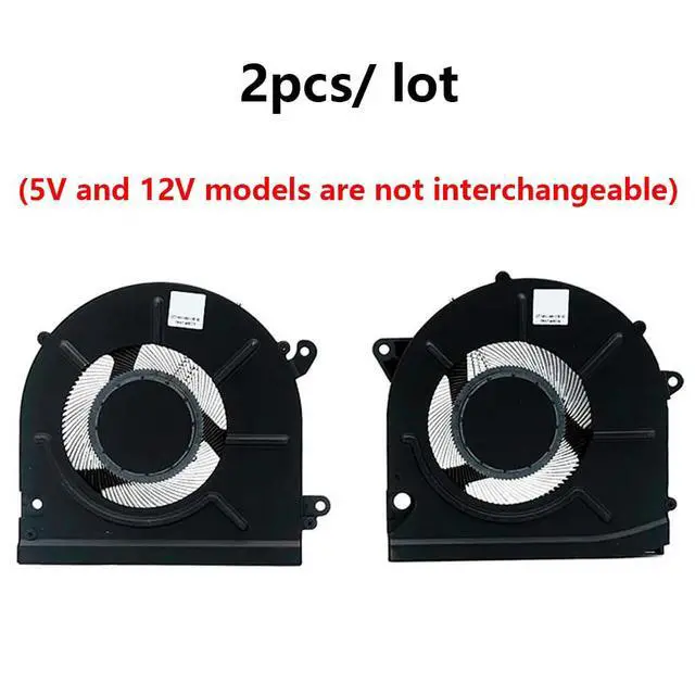 Alt view image 2 of 7 - 12V CPU + GPU Cooling Fans Suitable for HP Pavilion PRO 16 16-AB 16-ab0000TX 16-ab0556TX TPN-W161 Series Laptop Cooler FAN 12V 9.6W 4 PIN EG50060S1-C200-S9A + EG50060S1-C190-S9A P/N: N63220-001 (2PCS)
