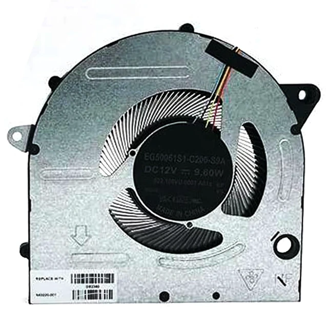 Main image of 12V CPU Cooling Fans Suitable for HP Pavilion PRO 16 16-AB 16-ab0000TX 16-ab0556TX TPN-W161 Series Laptop Cooler Fan 12V 9.6W 4 PIN EG50060S1-C200-S9A + EG50060S1-C190-S9A P/N: N63220-001 (CPU)
