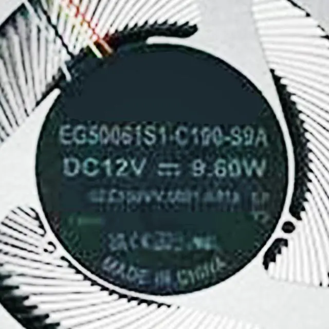 Alt view image 3 of 7 - 12V GPU Cooling Fans Suitable for HP Pavilion PRO 16 16-AB 16-ab0000TX 16-ab0556TX TPN-W161 Series Laptop Cooler Fan 12V 9.6W 4 PIN EG50060S1-C200-S9A + EG50060S1-C190-S9A P/N: N63220-001 (GPU)