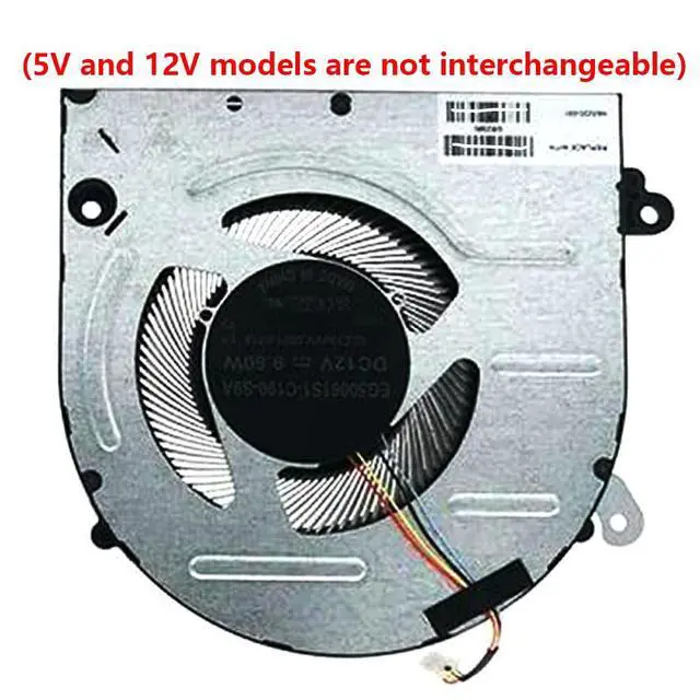 Alt view image 6 of 7 - 12V GPU Cooling Fans Suitable for HP Pavilion PRO 16 16-AB 16-ab0000TX 16-ab0556TX TPN-W161 Series Laptop Cooler Fan 12V 9.6W 4 PIN EG50060S1-C200-S9A + EG50060S1-C190-S9A P/N: N63220-001 (GPU)