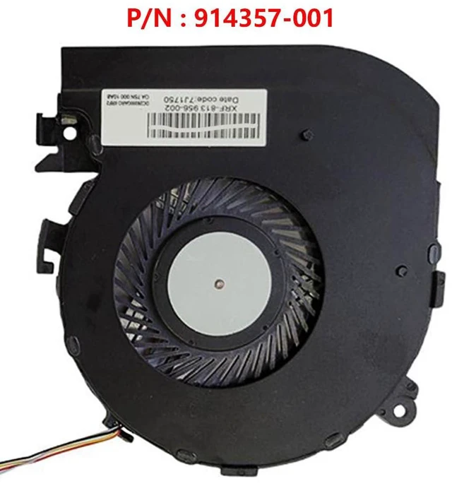 Alt view image 7 of 7 - CPU Cooling Fans Suitable for HP Spectre X360 15-BL TPN-Q179 Series 15-BL125NR 15-BL112DX 15-BL000xx Laptop Cooler Fan 5V 0.5A 4 PIN 0FJ380000H + 0FJ39000H P/N : 914357-001 + 914358-001 (CPU)