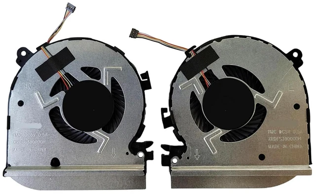 Main image of CPU + GPU Cooling Fans Suitable for HP Spectre X360 15-BL TPN-Q179 Series 15-BL125NR 15-BL112DX 15-BL000xx Laptop Cooler Fan 5V 0.5A 4 PIN 0FJ380000H + 0FJ39000H P/N : 914357-001 + 914358-001 (2PCS)