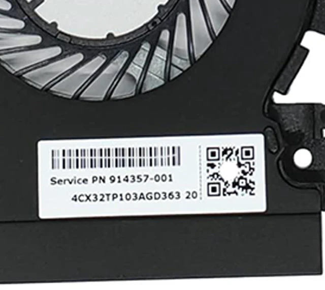 Alt view image 6 of 7 - CPU + GPU Cooling Fans Suitable for HP Spectre X360 15-BL TPN-Q179 Series 15-BL125NR 15-BL112DX 15-BL000xx Laptop Cooler Fan 5V 0.5A 4 PIN 0FJ380000H + 0FJ39000H P/N : 914357-001 + 914358-001 (2PCS)