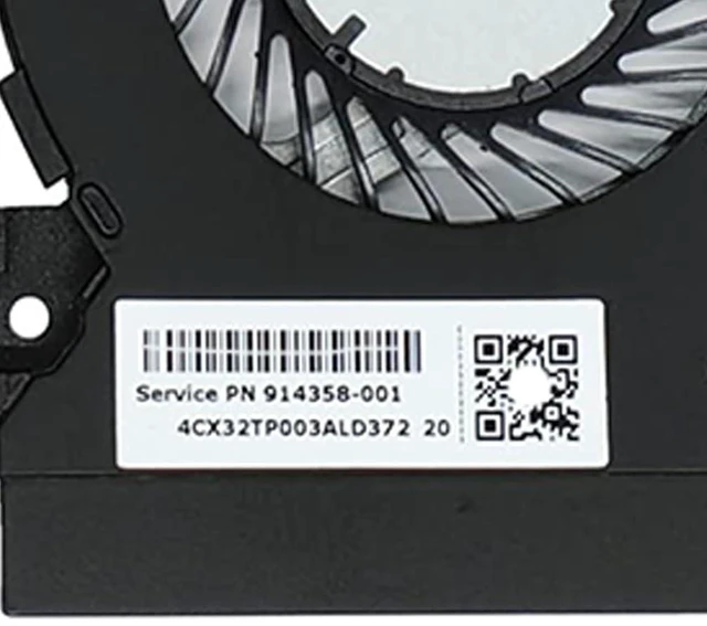 Alt view image 7 of 7 - CPU + GPU Cooling Fans Suitable for HP Spectre X360 15-BL TPN-Q179 Series 15-BL125NR 15-BL112DX 15-BL000xx Laptop Cooler Fan 5V 0.5A 4 PIN 0FJ380000H + 0FJ39000H P/N : 914357-001 + 914358-001 (2PCS)