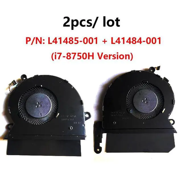 Alt view image 2 of 7 - CPU + GPU Cooling Fans Suitable for HP Spectre x360 15.6" i7-8750H Version 15-DF TPN-Q213 Series Laptop Cooler Fan 5V 0.5A 4 PIN ND85C07-18C13 + ND85C07-18C14 P/N: L41485-001 + L41484-001 (2PCS)