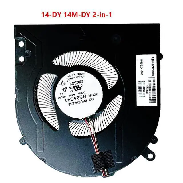 Alt view image 6 of 7 - CPU Cooling Fans Suitable for HP Pavilion X360 14 INCH 14-DY 14M-DY 2-in-1 TPN-W146 TPN-W155 Series Laptop Cooler Fan 5V 0.5A 4 PIN NS85C41-20G07 P/N: M45024-001 N09477-001