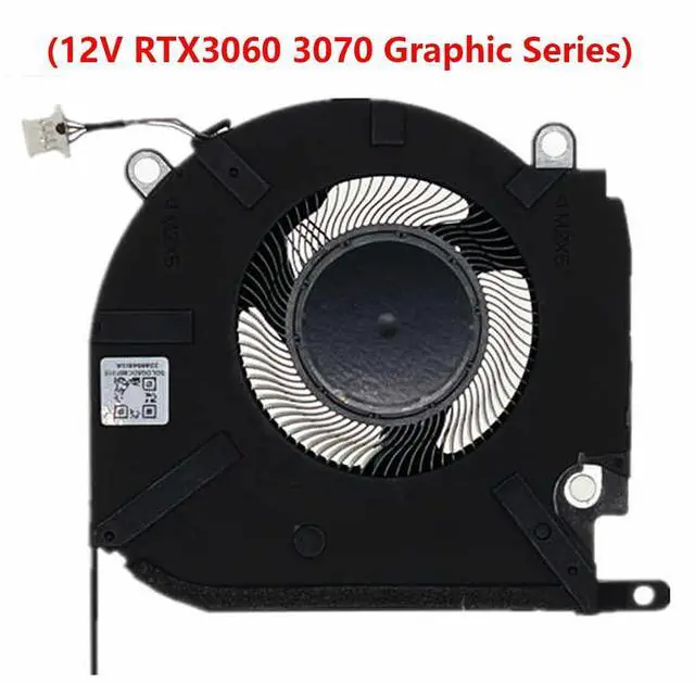 Alt view image 2 of 7 - 12V CPU Cooling Fans Suitable for HP OMEN 8 Pro RTX3060 3070 16-K 16-N TPN-Q280 TPN-Q281 Laptop Cooler Fan 12V 9.6W 4 PIN EG75071S1-C220-S9A + EG75071S1-C230-S9A N18099-001 + N18100-001 (CPU)