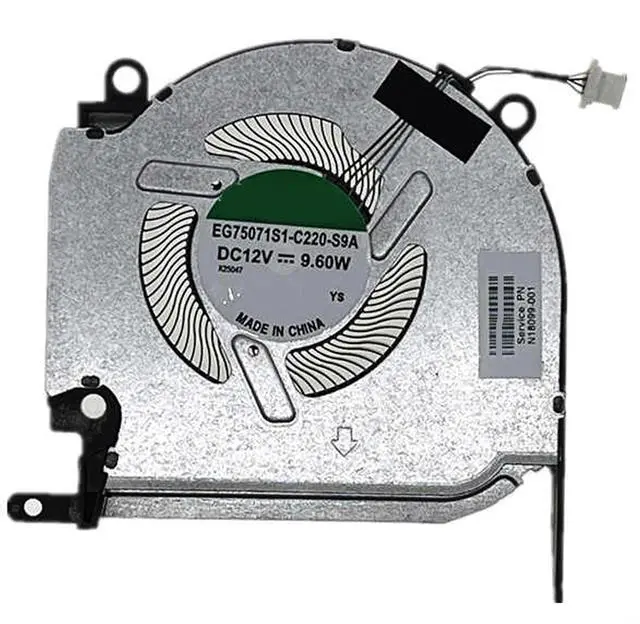 Main image of 12V CPU Cooling Fans Suitable for HP OMEN 8 Pro RTX3060 3070 16-K 16-N TPN-Q280 TPN-Q281 Laptop Cooler Fan 12V 9.6W 4 PIN EG75071S1-C220-S9A + EG75071S1-C230-S9A N18099-001 + N18100-001 (CPU)