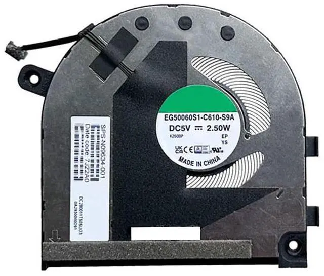 Main image of GPU Cooling Fans Suitable for HP Envy X360 15-EY 15-EW 15T-EW 15Z-EY TPN-C157 2-in-1 Series Laptop Cooler Fan 5V 4 PIN EG50040S1-CT00-S9A + EG50060S1-C610-S9A P/N: N09635-001 + N09634-001 (GPU)