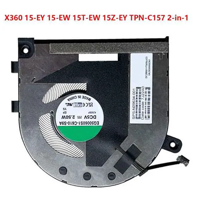 Alt view image 6 of 7 - GPU Cooling Fans Suitable for HP Envy X360 15-EY 15-EW 15T-EW 15Z-EY TPN-C157 2-in-1 Series Laptop Cooler Fan 5V 4 PIN EG50040S1-CT00-S9A + EG50060S1-C610-S9A P/N: N09635-001 + N09634-001 (GPU)