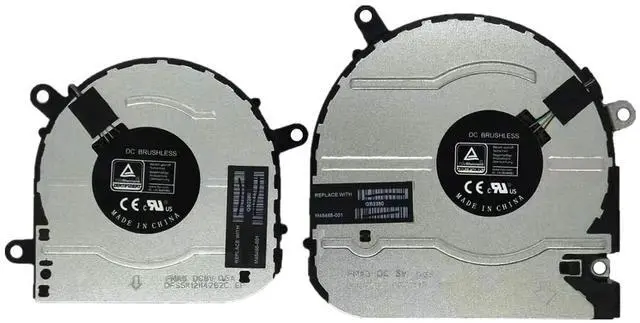 Main image of CPU + GPU Cooling Fans Suitable for HP Envy X360 15-EU 15Z-EU 15M-EU 15-ES 15M-ES 15T-ES TPN-W149 TPN-W150 Series Laptop Cooler Fan 5V 0.5A 4 PIN DFS5K22B05673A FNA3 + DFS5K12114262C FNA5 (2PCS)