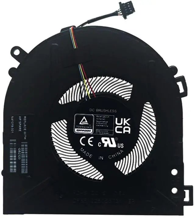 Main image of CPU Cooling Fans Suitable for HP Envy X360 14-ES 14T-ES TPN-W158 Series : 14-ES0033DX 14-ES0013DX 14T-ES000 14-ES0000CA 14-ES0010CA Laptop Cooler Fan 5V 0.5A 4 PIN DFS5K22B05673 P/N: N41019-001