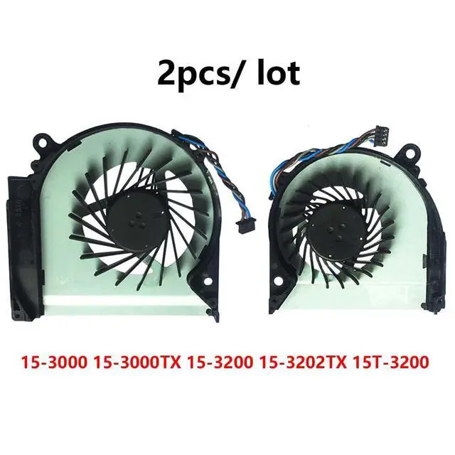 Alt view image 2 of 7 - CPU + GPU Cooling Fans Suitable for HP Envy 15-3000 15-3000TX 15-3200 15-3202TX 15T-3200 Series Laptop Cooler Fan 5V 0.4A 4 PIN KSB0505HB -BE24 + KSB06105HB -BE25 (2PCS)