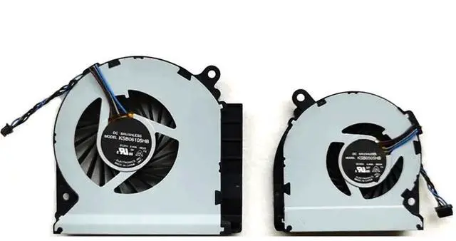 Main image of CPU + GPU Cooling Fans Suitable for HP Envy 15-3000 15-3000TX 15-3200 15-3202TX 15T-3200 Series Laptop Cooler Fan 5V 0.4A 4 PIN KSB0505HB -BE24 + KSB06105HB -BE25 (2PCS)