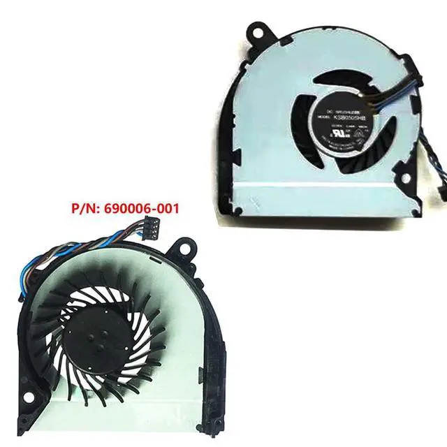 Alt view image 5 of 7 - CPU Cooling Fans Suitable for HP Envy 15-3000 15-3000TX 15-3200 15-3202TX 15T-3200 Series Laptop Cooler Fan 5V 0.4A 4 PIN KSB0505HB -BE24 + KSB06105HB -BE25 (CPU)
