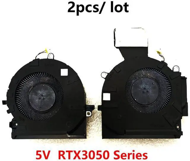 Alt view image 2 of 7 - 5V CPU + GPU Cooling Fans Suitable for HP OMEN 7 RTX3050 16-B 16-B0001TX 16-B0005TX 16-C TPN-Q265 TPN-Q267 Series Laptop Cooler Fan 5V 0.6A 4 PIN NS75C06-20K23 + NS75C06-20K24 (2PCS)