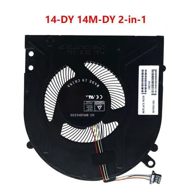 Alt view image 6 of 7 - CPU Cooling Fans Suitable for HP Pavilion X360 14 INCH 14-DY 14M-DY 2-in-1 TPN-W146 TPN-W155 Series Laptop Cooler Fan 5V 0.5A 4 PIN DFS5K22B056736 FPF3 FN9V P/N: M45024-001 N09477-001