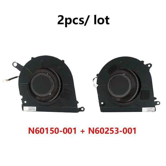 Alt view image 2 of 7 - CPU + GPU Cooling Fans Suitable for HP Sharp Pro 14 TPN-W159 TPN-W160 2023 Series Laptop Cooler Fan 5V 0.5A 4 PIN N60150-001 + N60253-001