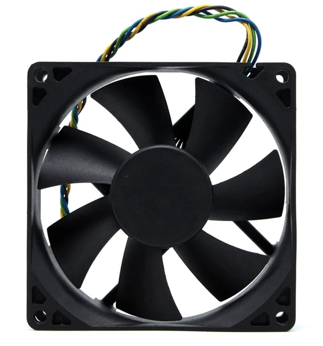 Alt view image 2 of 7 - Case Cooling Fan for HP Elite 8100 8000 8200 8300 Pro 6000 6005 6200 6300 6305 DC 12V 0.40A 4-WIRE/4-PIN P/N:Foxconn PVA092G12H 580230-001 Size:92mm x 92mm x 25mm